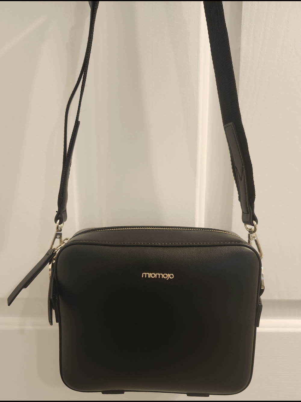 Miomojo Black Apple-based Leather Crossbody Bag